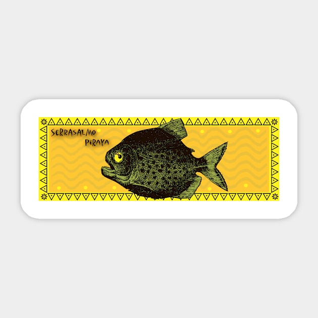 Fish Print. Great idea for fishing lovers Sticker by Arma Gallery